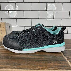 Hytest HY Light Womens Size 9.5 Wide Shoes Black Gray Nano Toe Safety Sneaker